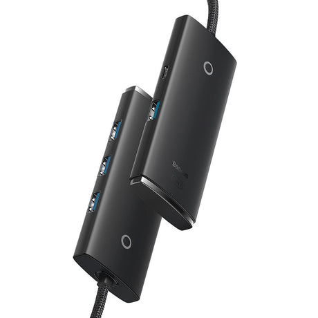 Hub Baseus Lite Series (WKQX030101), USB 3.0, Type-C, Negru