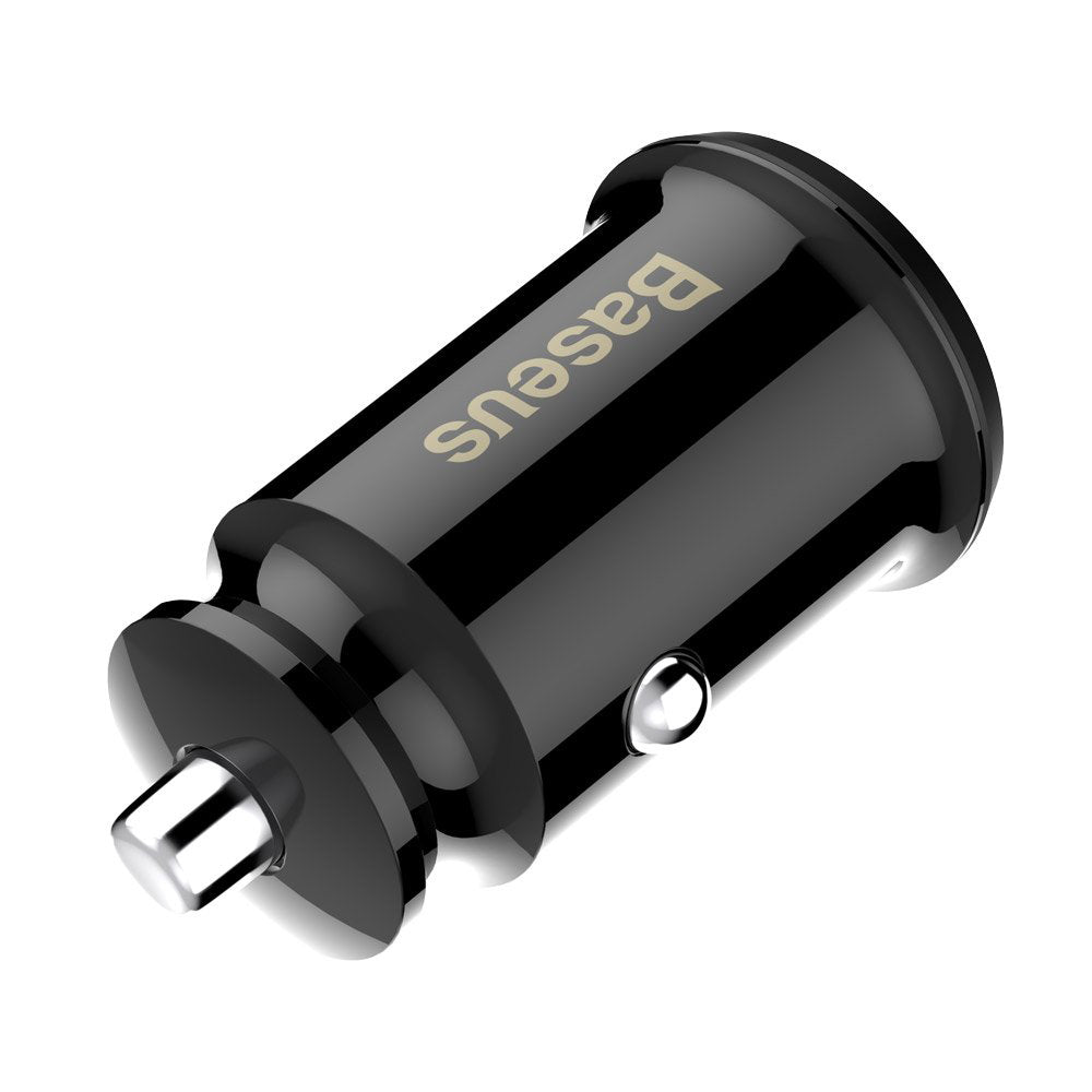 Incarcator Baseus Car Grain (CCALL-ML01), Dual USB, LED Backlight, 5V, 3.1A, Negru