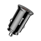 Incarcator Baseus Car Circular (CCALL-YS01), USB, Type-C, Fast Charging, 30W, 5A, Negru