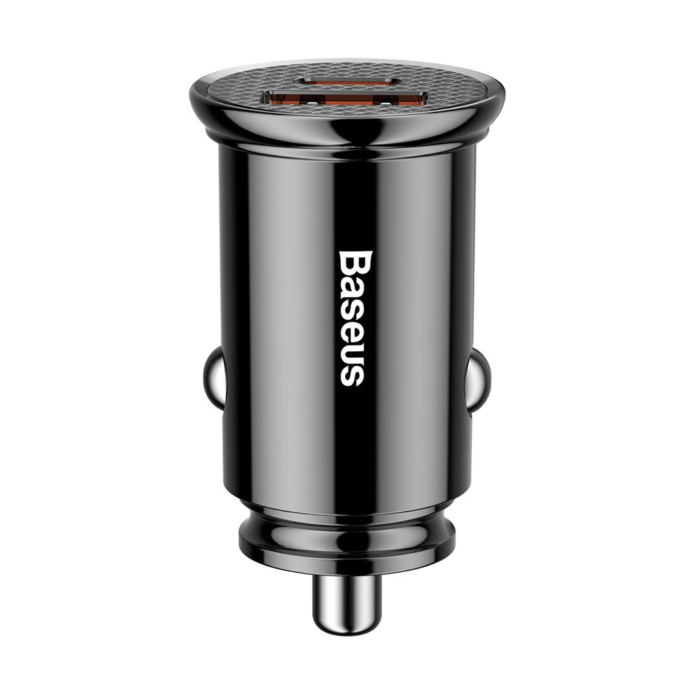 Incarcator Baseus Car Circular (CCALL-YS01), USB, Type-C, Fast Charging, 30W, 5A, Negru