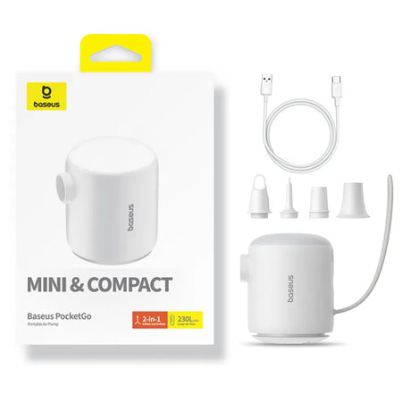 Gadget Baseus Air Pump PocketGo, alb