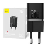 Incarcator Baseus (CCGN050101), GaN, Type-C, Fast Charging, 20W, Negru