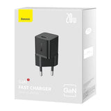 Incarcator Baseus (CCGN050101), GaN, Type-C, Fast Charging, 20W, Negru