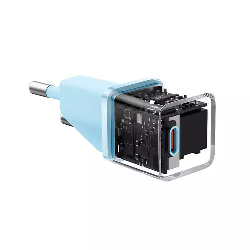 Incarcator Baseus (CCGN050103), GaN, Type-C, Fast Charging, 20W, Albastru