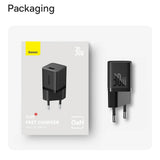 Incarcator Baseus (CCGN070603), GaN, Type-C, Fast Charging, 30W, Albastru
