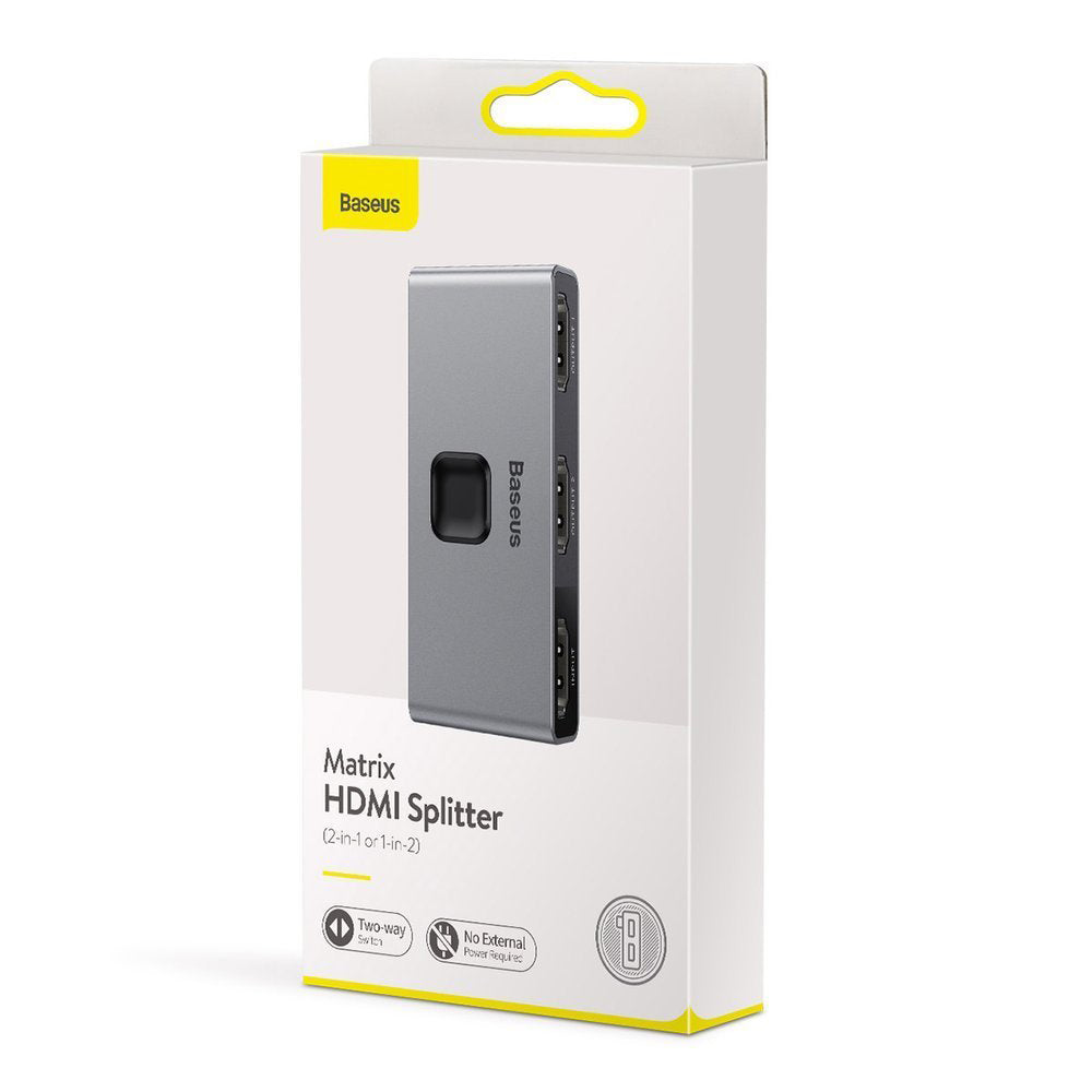 Adaptor Baseus Matrix HDMI Switcher (CAHUB-BC0G), 3x HDMI, 4K@30Hz, Gri