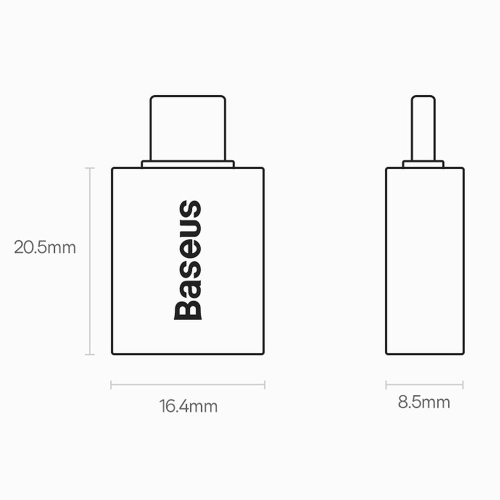 Adaptor Baseus OTG Type-C to USB 3.2 (ZJJQ000003), 10 Gbps, Albastru