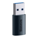 Adaptor Baseus OTG Adapter Ingenuity Series (ZJJQ000103), USB 3.1 Male to Type-C Female, Albastru