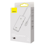 Hub Baseus Lite Series (WKQX030301), Type-C la 4x USB 3.0, 0.25m, Negru