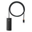 Hub/Dock Baseus Hub Adapter Lite Series (WKQX030401), USB-C to 4x USB 3.0, Type-C, 1m, Negru
