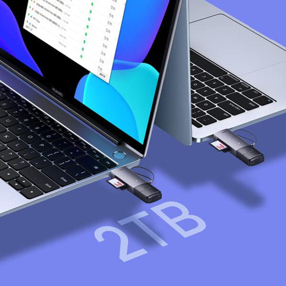 Cititor de carduri USB, Type-C 3.0 la MicroSD, SD - Baseus Lite Series (WKQX060113) - Gray