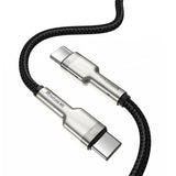 Cablu Baseus Cafule Series Metal (CATJK-C01), Type-C to Type-C, Super Fast Charge, 100W, 480Mbps, 20V, 5A, 1m, Negru