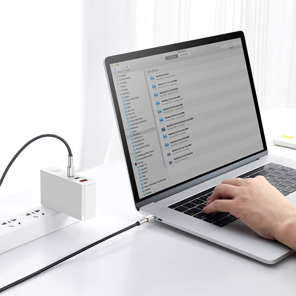 Cablu Baseus Cafule Series Metal (CATJK-C01), Type-C to Type-C, Super Fast Charge, 100W, 480Mbps, 20V, 5A, 1m, Negru