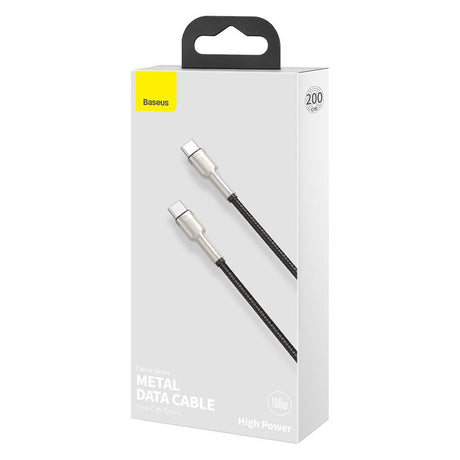 Cablu Baseus Cafule Series Metal (CATJK-D01), Type-C, 100W, 2m, Negru