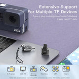 Adaptor Yesido Cititor de Carduri (GS19), Type-C la TF, Gri