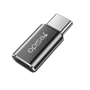 Adaptor Yesido OTG Adapter (GS22), Type-C to Lightning, Aluminium Alloy, 480Mbps, Gri