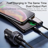 Incarcator Yesido Car (Y48), 2x Type-C, Fast Charging, 60W, Negru