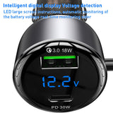 Incarcator Yesido Car (Y58), USB, Type-C, with Cable Lightning, Type-C, Fast Charging, 60W, 120cm, Gri