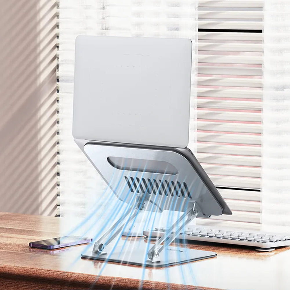 Suport Laptop Yesido (LP05), Aluminiu, Pliabil, Argintiu