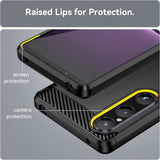 Husa de protectie Techsuit Carbon Silicone compatibil cu Sony Xperia 1 V, Negru