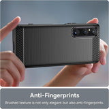 Husa de protectie Techsuit Carbon Silicone compatibil cu Sony Xperia 1 V, Negru