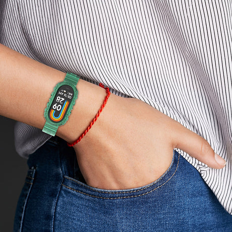 Curea smartwatch Techsuit Watchband (W017) compatibil cu Xiaomi Mi Band 8 / 8 NFC, Galben