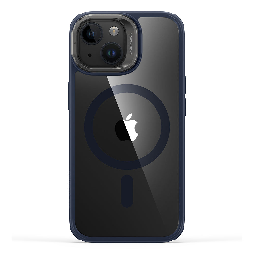 Husa de protectie ESR Classic Hybrid HaloLock Kickstand compatibil cu iPhone 15 Plus, Transparent Dark Blue