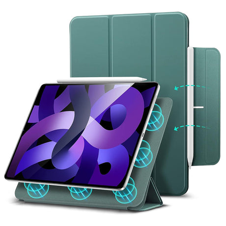 Husa de protectie tableta ESR Rebound Magnetic compatibil cu iPad Pro 11 2018 / Air 4 / 5 / 11 (2020/2022/2024), Verde Padure