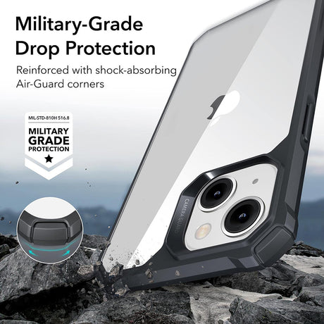 ESR Husa de protectie ESR Air Armor compatibil cu iPhone 13 / iPhone 14, Transparent Black – imagine 5