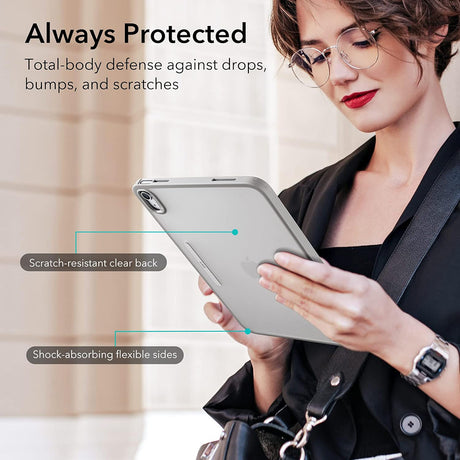 Husa de protectie tableta ESR Ascend Hybrid compatibil cu iPad 10 (2022) 10.9 / 11 (2025), Gri