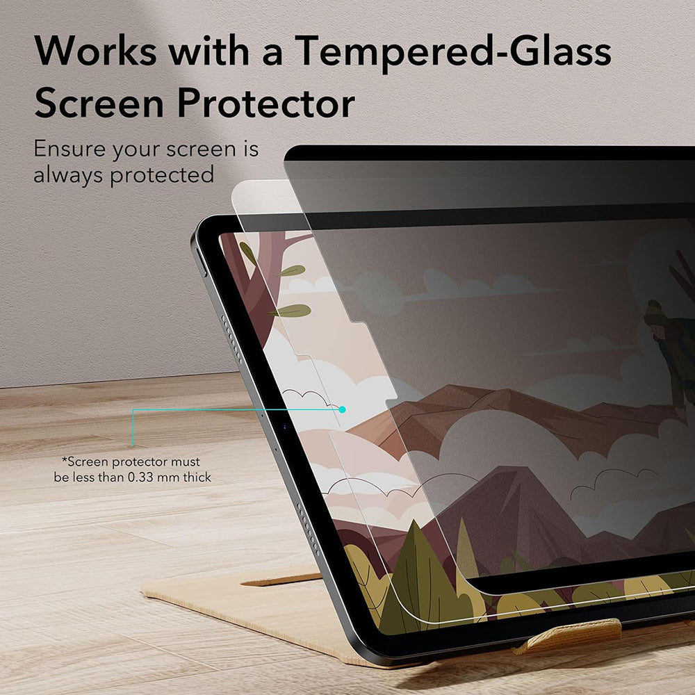 Husa de protectie tableta ESR Magnetic Privacy Screen Protector compatibil cu iPad Air 11 (2024) / Air 11 (2025) / Air 11 (2026), Negru