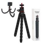 Suport Techsuit Octopus Tripod (JX-004), for Phone and GoPro Action Camera, Portable, Flexible, Negru