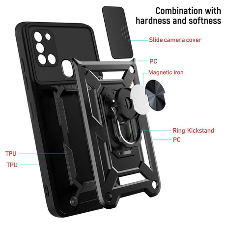 Husa de protectie Techsuit CamShield Series compatibil cu Samsung Galaxy A21s, Negru