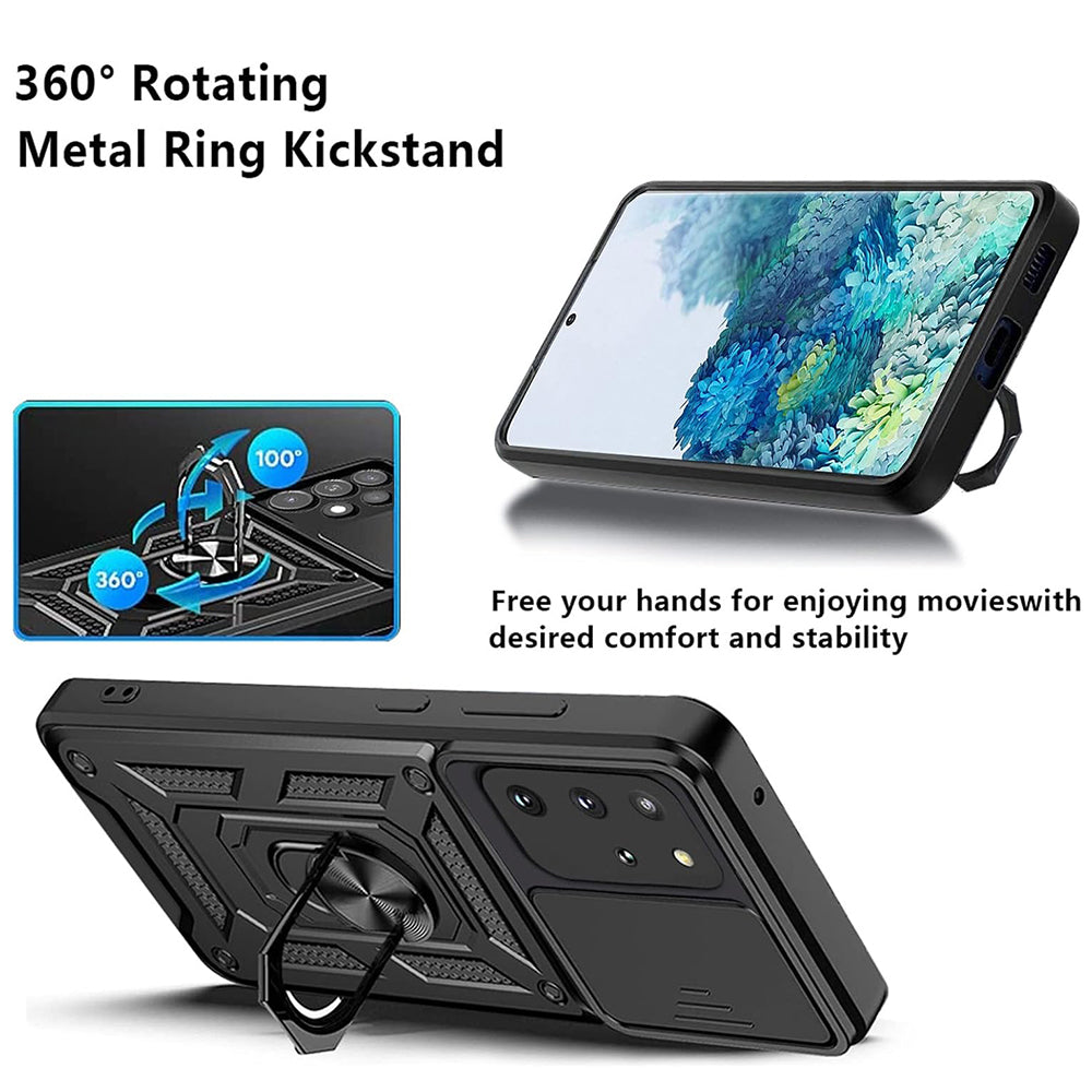 Fekete Techsuit CamShield Series tok Samsung Galaxy S20 Plus 4G / S20 Plus 5G készülékhez