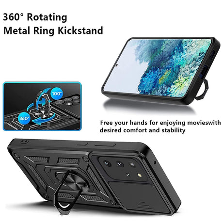 Husa de protectie Techsuit CamShield Series compatibil cu Samsung Galaxy S20 Plus 4G / S20 Plus 5G, Negru