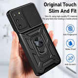 Fekete Techsuit CamShield Series tok Samsung Galaxy S20 Plus 4G / S20 Plus 5G készülékhez