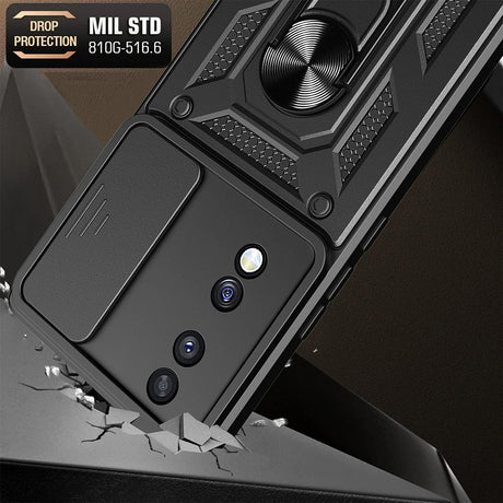Husă de protecție Techsuit CamShield Series neagră pentru Honor 70