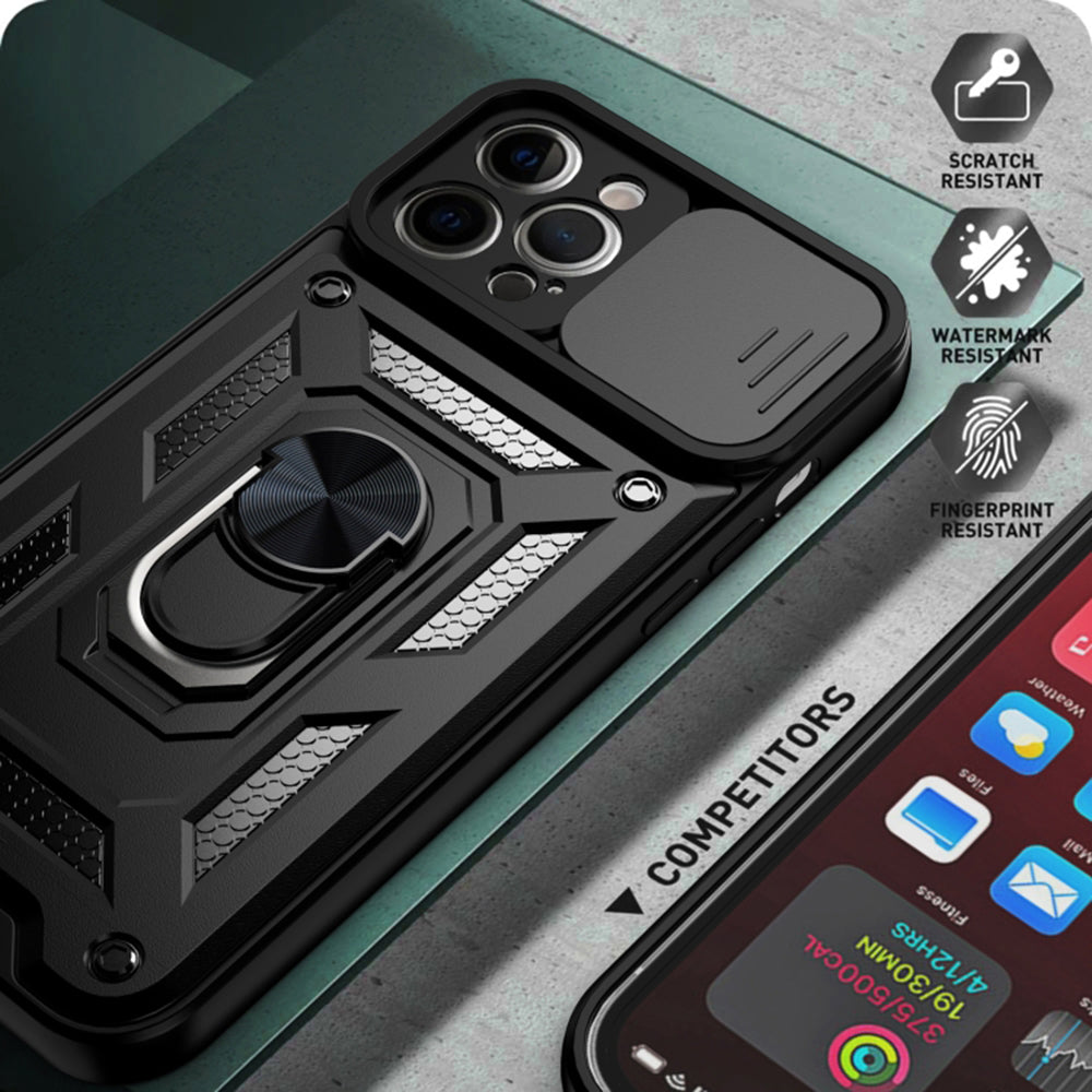 Husa de protectie Techsuit CamShield Series compatibil cu iPhone 12 Pro Max, Negru