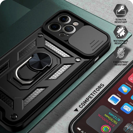 Husa de protectie Techsuit CamShield Series compatibil cu iPhone 12 Pro Max, Negru
