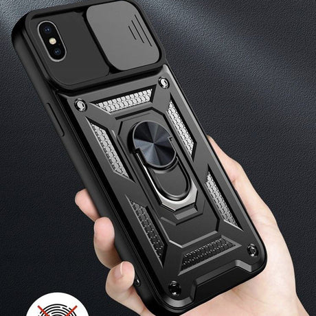Husa de protectie Techsuit CamShield Series compatibil cu iPhone X / iPhone XS, Negru