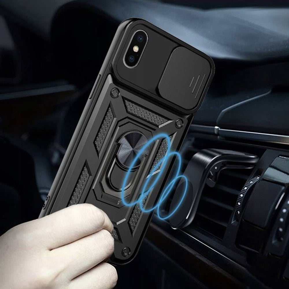Husa de protectie Techsuit CamShield Series compatibil cu iPhone XS Max, Negru