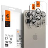 Folie de protectie Spigen (set de 2) Optik.tR EZ Fit Pro Camera Glass (AGL07163) compatibil cu iPhone 14 Pro/14 Pro Max/15 Pro/15 Pro Max/16 Pro/16 Pro Max, Natural