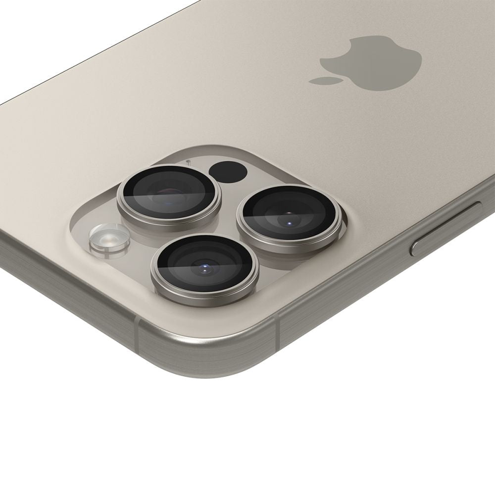 Folie de protectie Spigen (set de 2) Optik.tR EZ Fit Pro Camera Glass (AGL07163) compatibil cu iPhone 14 Pro/14 Pro Max/15 Pro/15 Pro Max/16 Pro/16 Pro Max, Natural