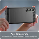 Husa de protectie Techsuit Carbon Silicone compatibil cu Samsung Galaxy S24 Plus, Negru