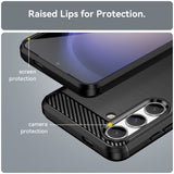 Husa de protectie Techsuit Carbon Silicone compatibil cu Samsung Galaxy S24, Negru