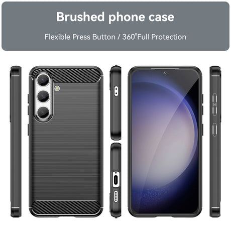 Husa de protectie Techsuit Carbon Silicone compatibil cu Samsung Galaxy S24, Negru