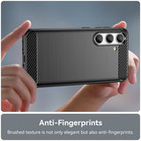Husa de protectie Techsuit Carbon Silicone compatibil cu Samsung Galaxy S24, Negru