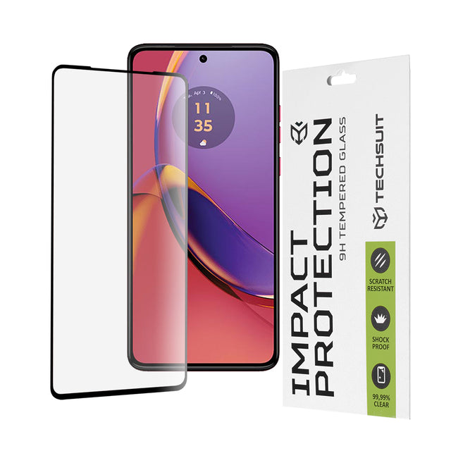 Folie de protectie Techsuit 111D Full Cover / Full Glue Glass compatibil cu Motorola Moto G84, Negru