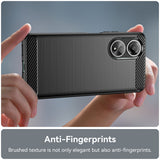 Husa de protectie Techsuit Carbon Silicone compatibil cu Oppo A58 4G, Negru