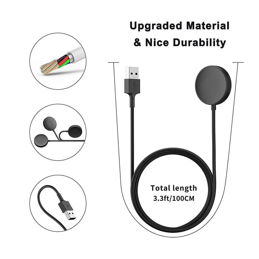 Incarcator Techsuit SmartWatch Wireless Charging Cable (TSC11), for Samsung Galaxy Watch 3/4/5/6/8/Ultra2, 2.5W, PC Case with Desk Holder, Negru